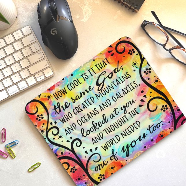 Pretty Faith Inspired God Needed One of You Mouse Mat (Creator Uploaded)