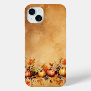 PRETTY FALL AUTUMN YELLOW & ORANGE PUMPKINS iPhone 15 MINI CASE