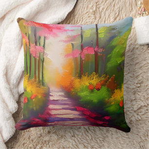 Pretty Fall Hiking Trails in Autumn Cushion