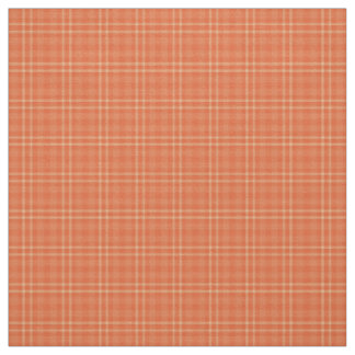 Pretty Fall Orange Tartan Pattern Fabric