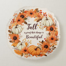 Pretty Fall Pumpkin and Sunflower Wreath