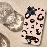 Pretty Fashion Pink Leopard & Gold Frame