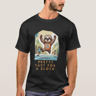 Pretty Fast For A Sloth Runner Humor Fun Teasing A T-Shirt