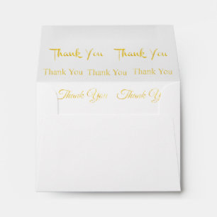 Pretty, Faux Gold Foil, Thank You, Typography Envelope