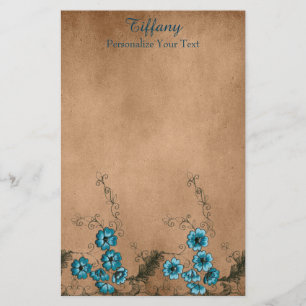 Pretty Faux Lace Floral Stationery