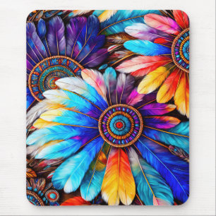 Pretty Feathers Mouse Mat