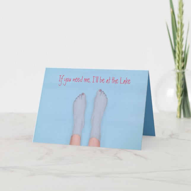 pretty feet soaking in the cool water card (Front)