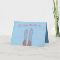 pretty feet soaking in the cool water card