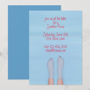 pretty feet soaking in the cool water invitation