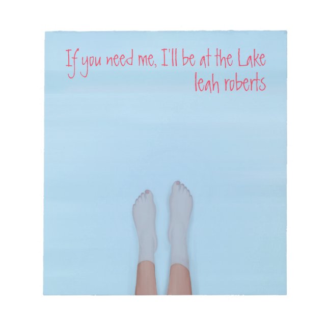 pretty feet soaking in the cool water notepad (Front)