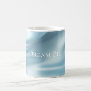 Pretty Feminine Light Blue Faux Satin Coffee Mug