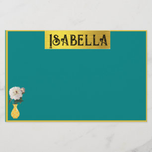 Pretty Feminine Personal Stationery With Name