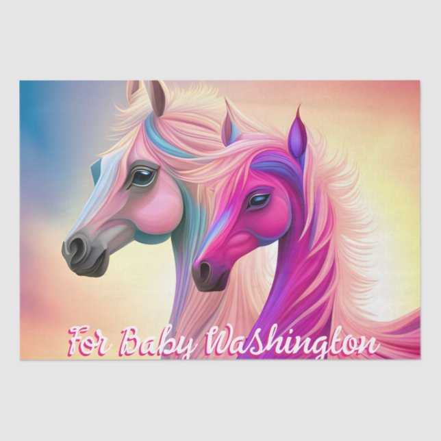 Pretty Filly Or Colt   Tissue Paper (Front)