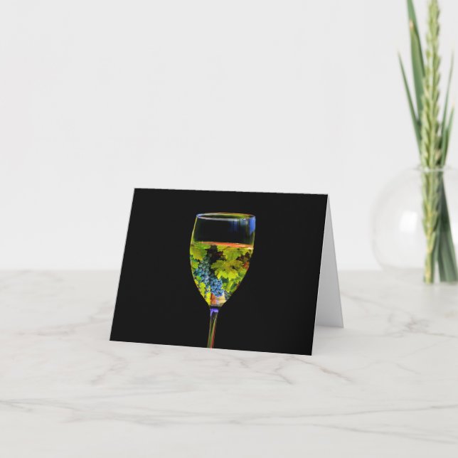 Pretty Fine Art Blank Wine Note Cards (Front)