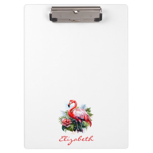 Pretty Flamingo Clipboard (Front)