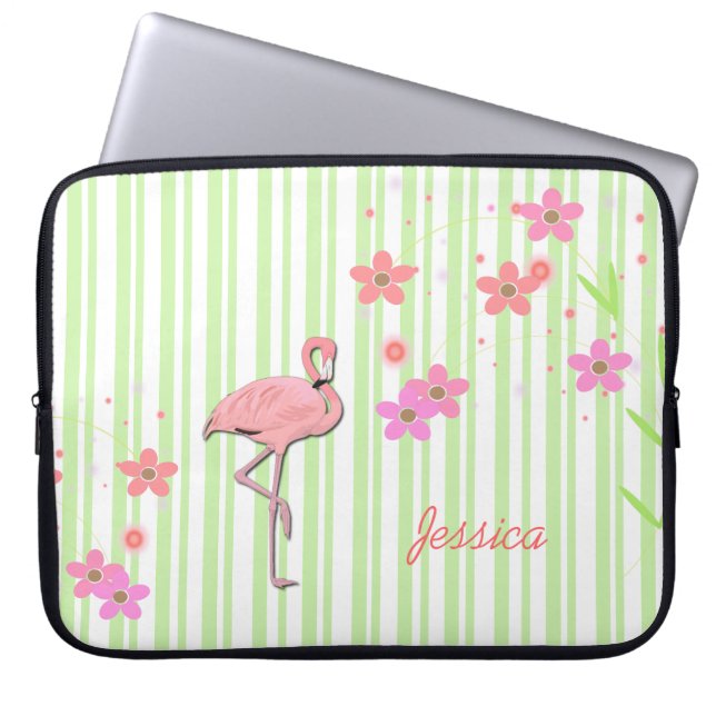 Pretty Flamingo Laptop Cover (Front)