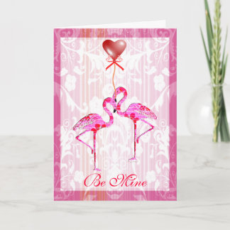 Pretty Flamingos Valentine Card