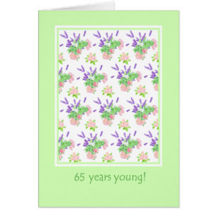 Pretty Floral 65th Birthday Greeting