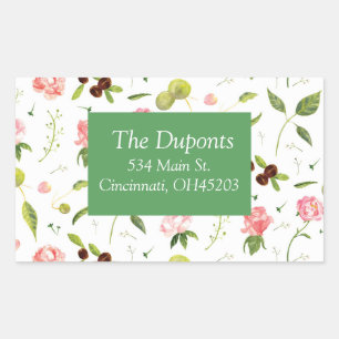 Pretty Floral Address Labels