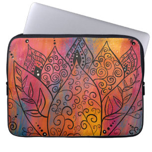 Pretty Floral Art Laptop Sleeve
