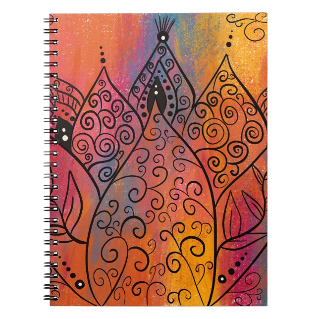 Pretty Floral Art Notebook (Front)