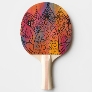 Pretty Floral Art Ping Pong Paddle