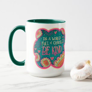 Pretty Floral Be Kind Inspirivity Coffee Mug