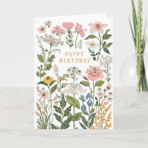 Pretty Floral Birthday Card