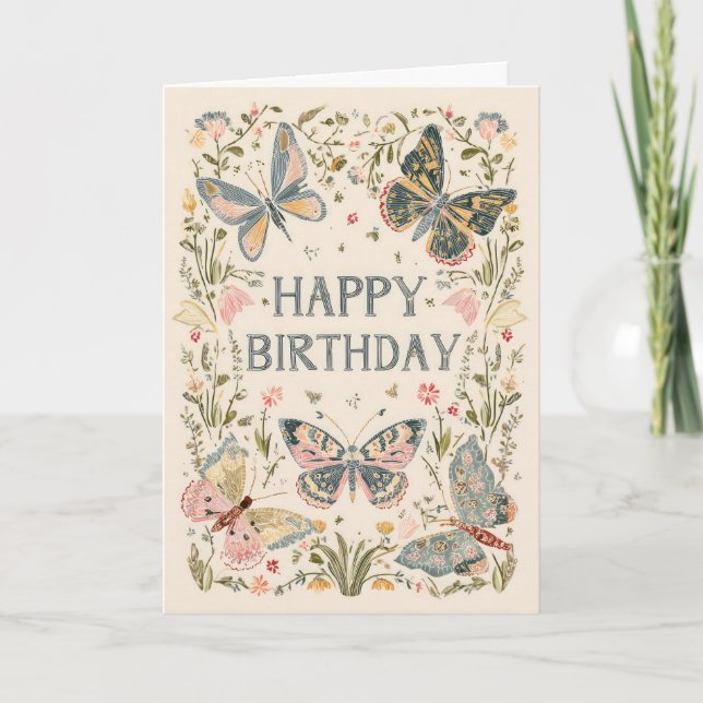 Pretty Floral Birthday Card (Front)