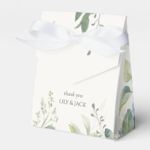 Pretty Floral Blue Hydrangea Event Wedding  Favour Box