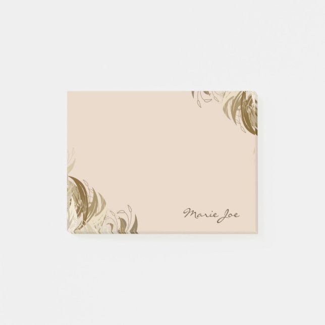Pretty Floral Boarder Prints Personalised Post-it Notes (Front)