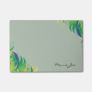 Pretty Floral Boarder Prints Personalised Post-it Notes