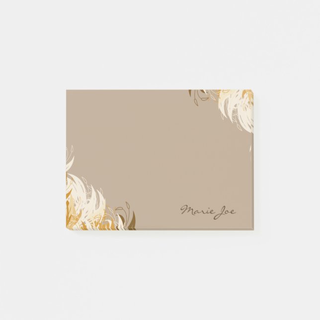 Pretty Floral Boarder Prints Personalised Post-it Notes (Front)