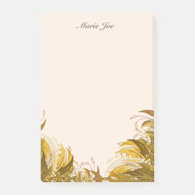 Pretty Floral Boarder Prints Personalised Post-it Notes (Front)