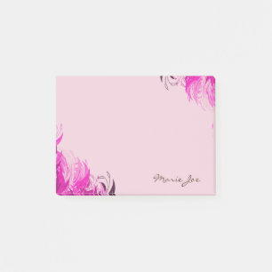 Pretty Floral Boarder Prints Personalised Post-it Notes