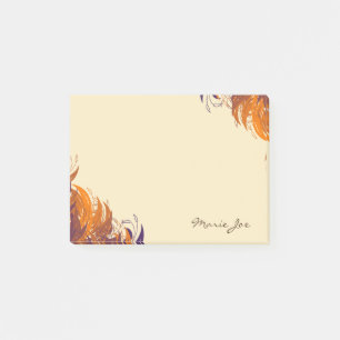Pretty Floral Boarder Prints Personalised Post-it Notes