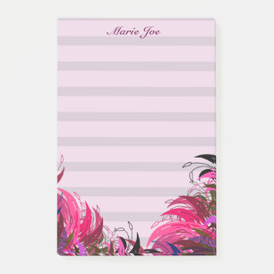 Pretty Floral Boarder Prints Personalised Post-it Notes