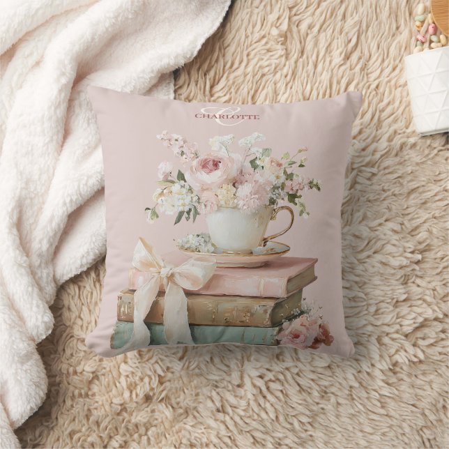 Pretty Floral Bookish Cushion (Blanket)