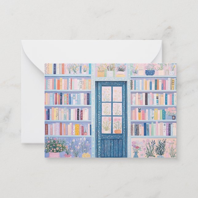 Pretty Floral Boookish Note Cards (Back)