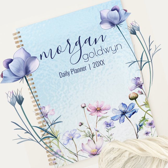 Pretty Floral Border Name Personalised Day Planner (Creator Uploaded)