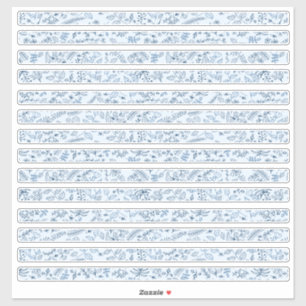 Pretty Floral Borders in Boho Blues