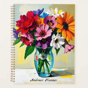 Pretty Floral Botanical Personalized Planner