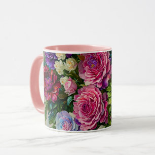 Pretty Floral Bouquet Flowers Art Mug Cup