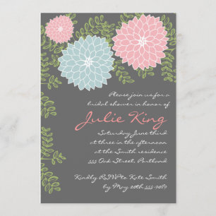 Pretty Floral Bridal Shower invititation Invitation