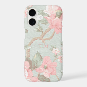 Pretty Floral Chintz Pattern Monogrammed Vintage