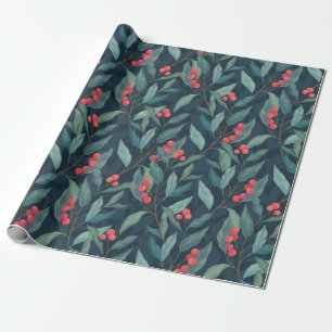Pretty Floral Christmas Wrapping Paper