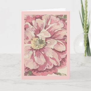 Pretty Floral Colour Pencil Illustration (AI) Phot Card