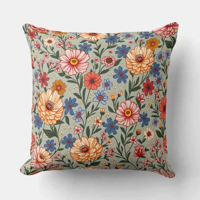 Pretty floral cushion (Front)