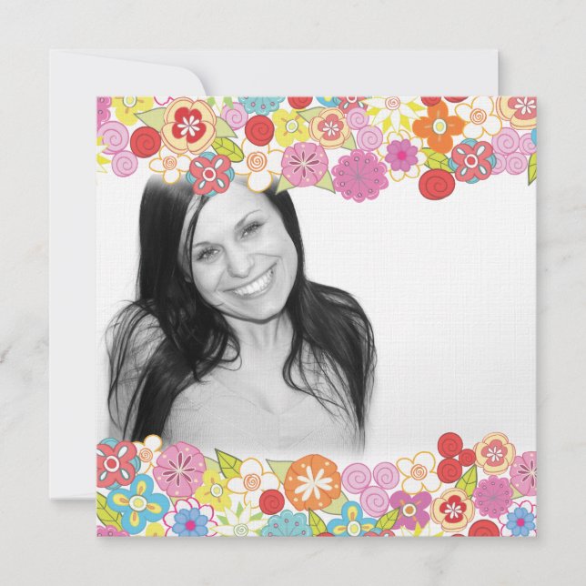 Pretty Floral Custom Bridal Shower Invitation (Front)