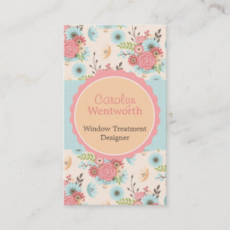 Pretty Floral Custom Business Card